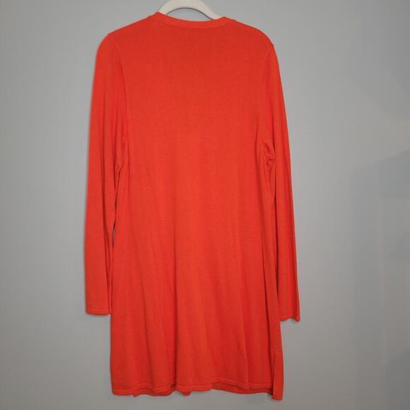 NWOT H by Halston sweater women's size XL red zip up knit boyfriend cardigan QVC - Picture 6 of 9